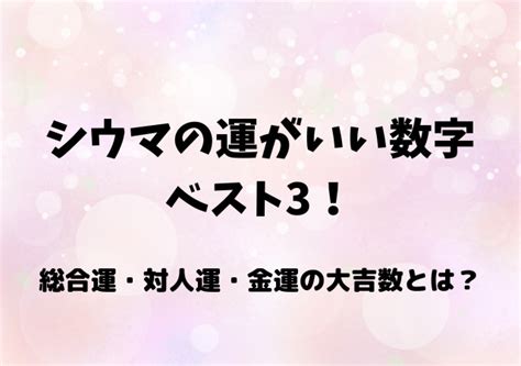 シウマ 五大吉数|【簡単】最強の数字「5大吉数」の持つ意味とは